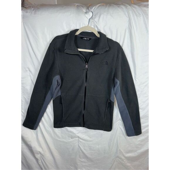 The North Face FleeceโJacket ๐๏ธ Menโs Small ๐ Gray TKA Glacier Zip โ Hiking & - Picture 1 of 7